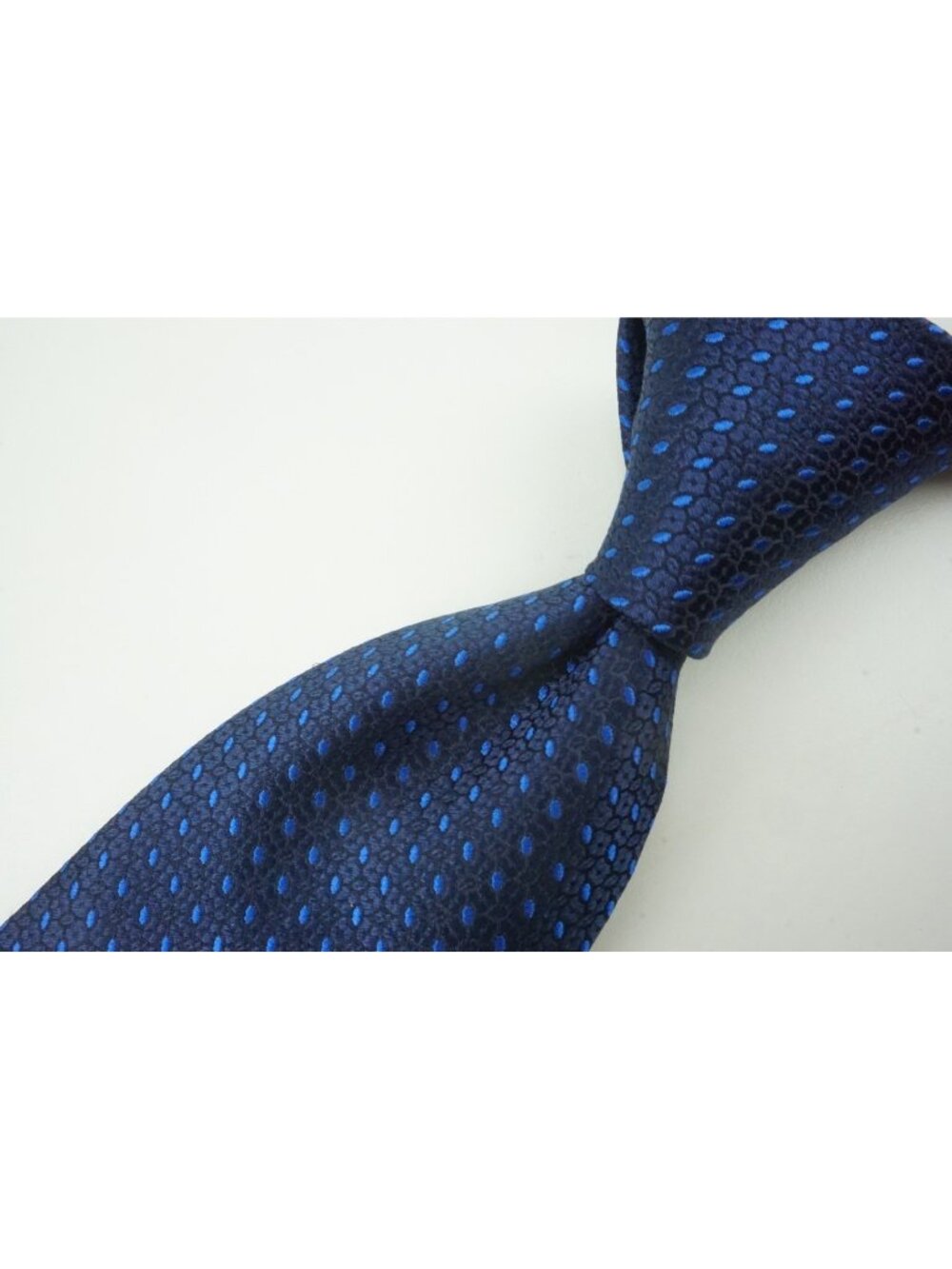 Canali Cobalt Blue Geometric 100% Silk Tie Brand New With Tags